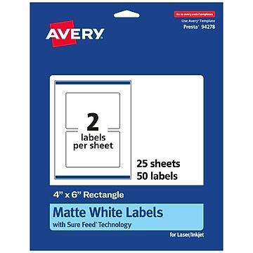 Avery Laser/Inkjet Rectangle Multipurpose Labels, 5