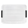 Iris 32 Quart Storage Container with Lid, Plastic, Clear, 4/Pack (500297)~#|#~4D5346C0-E5D6-47E7-BF7E30D2DAFDFBE3_sc7