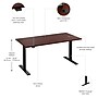 Bush Business Furniture Move 60 Series 60"W Electric Height Adjustable Standing Desk, Hansen Cherry (M6S6030HCBK)~#|#~4D537E7C-4BCF-4A27-8DFE1B63C935032C_sc7