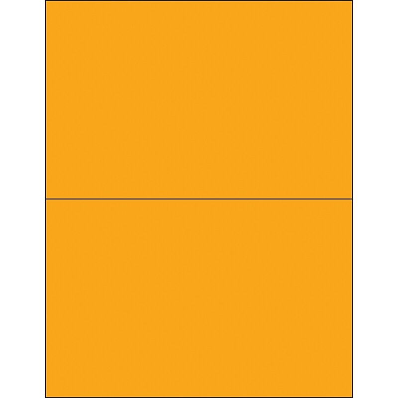 Tape Logic Laser Address Labels, 8 1/2" x 5 1/2", Fluorescent Orange, 200/Carton (LL184OR) image 1