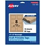 Avery 3" Blank Pricing & Merchandise Tags, Kraft Brown, 80/Pack (95270)~#|#~4D597210-FB94-4728-95D81892A7A84491_sc7