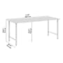 Bush Business Furniture Hustle 72W x 30D Computer Desk with Metal Legs, White (HUD272WH)~#|#~4D5A29D8-6FFA-4FF9-800F3FA8E66C2245_sc7