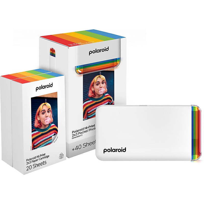 Polaroid Hi·Print Generation 2 Everything Box (White) w/2 x Hi-Print Paper Cartridge - 20 Sheets image 1
