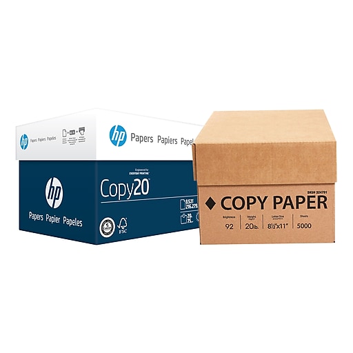 Suzano Report Multipurpose Copy Paper, 8-1/2 x 11, White, 5000