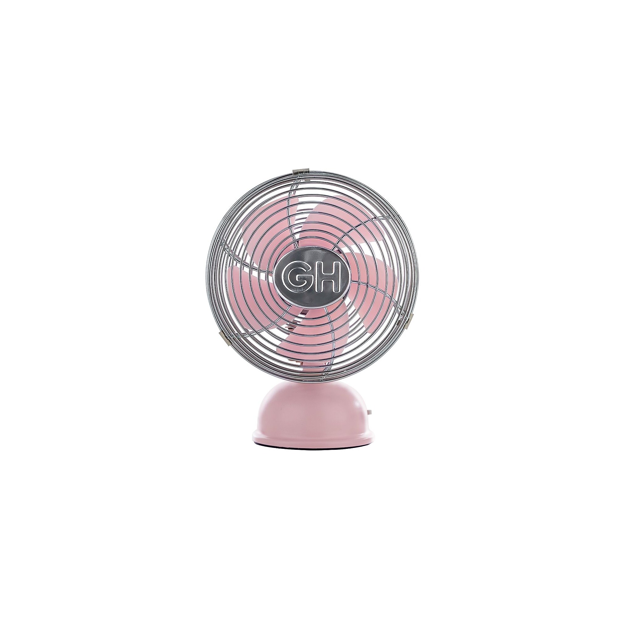 Good Housekeeping Retro 5″ Oscillating Desk Fan, Pink (92526) Sansujyuku sansujyuku.com