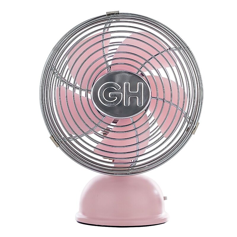 Good Housekeeping 5" Oscillating Desk Fan, Pink (92516) image 1