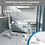 Mount-It! MedHub Height Adjustable Mobile Laptop Cart with Anti-Theft Bar, Storage, and Locking Wheels, White/Grey (MI-16030)~#|#~4D785834-3F51-4DB9-8A4B7DEBDE2EBE28_sc7