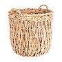 Household Essentials Tall Handwoven Banana Leaf Wicker Floor Basket Decorative Storage Basket with Handles (HHML-6649)~#|#~4D7AB25E-6BAE-483D-91EF9BA860CB3167_sc7