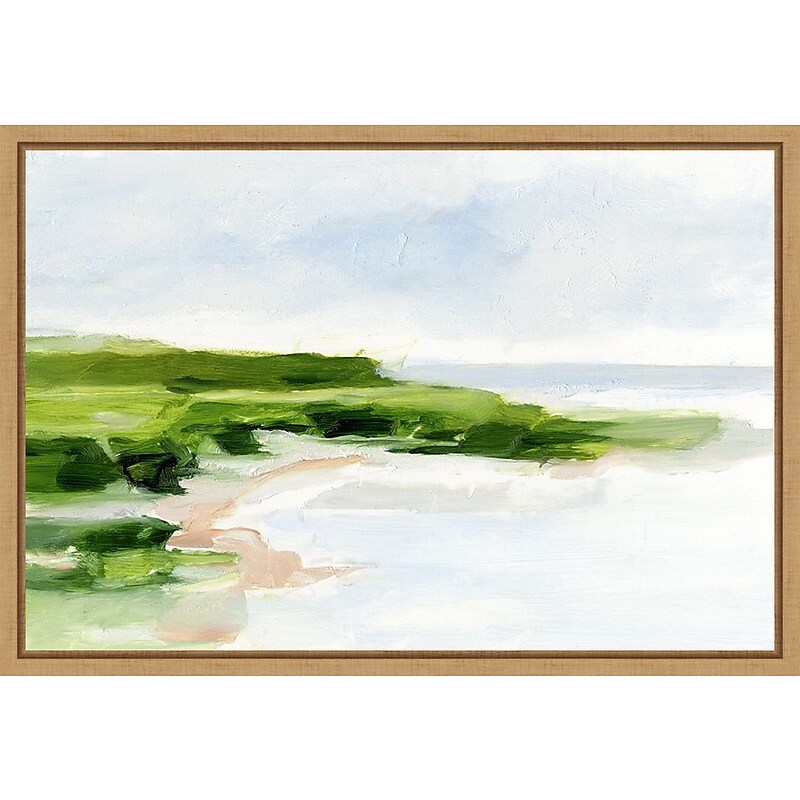 Amanti Art Blush Sandy Beach I by Ethan Harper Framed Canvas Wall Art Print, 23" x 16" (A42675376695) image 1