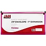 JAM Paper Premium Plastic Expanding Wallet with Zipper Closure, 5" x 10", Fuchsia Pink, 3/Pack (921Z1FUX3)~#|#~4D82C6F8-6EA3-4623-BC0133806E173649_sc7