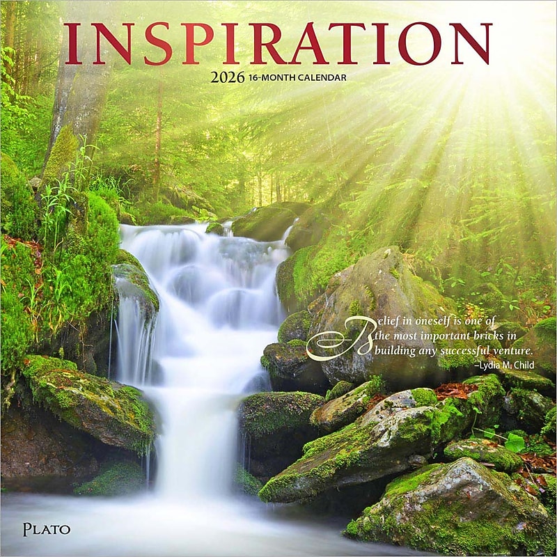 2026 Plato Inspiration 12" x 12" Monthly Wall Calendar (9798330706693) image 1