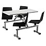 NPS CSBG Series Cluster Swivel Booth, 24" x 48", Grey Nebula Top/Black Seats (CSBG2448-MDPEGY10)~#|#~4D8D98A5-77A1-49BF-B263D001B47C6C73_sc7