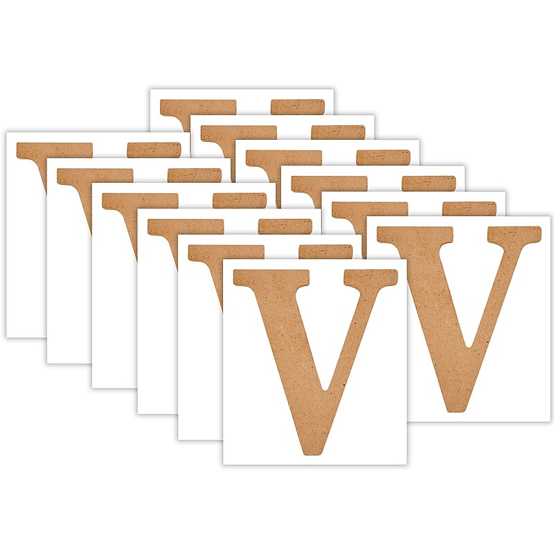 Plaid MDF Letters, 5", Brown Oxide, 12/Pack (PDE63575-12) image 1