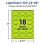 Avery Printable Oval Multipurpose Labels, 1.5" x 2.5", Bright Green, 720/Pack (94051)~#|#~4D98D562-D12E-4D64-A54EB66DD9FB0B75_sc7