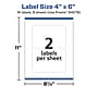 Avery Durable Removable Rectangle Multipurpose Labels, 4" x 6", White, 16/Pack (94278)~#|#~4D9AC22E-EF4B-41C0-9955C357FB59863F_sc7