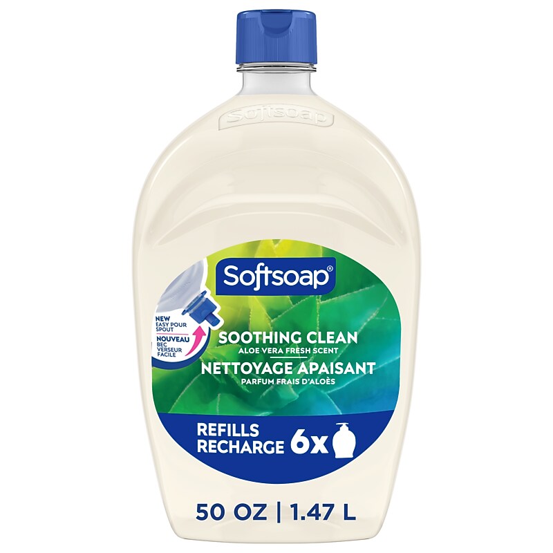 Softsoap Soothing Clean & Liquid Hand Soap Refill, Aloe Vera Scent, 50 oz.(61046117) image 1