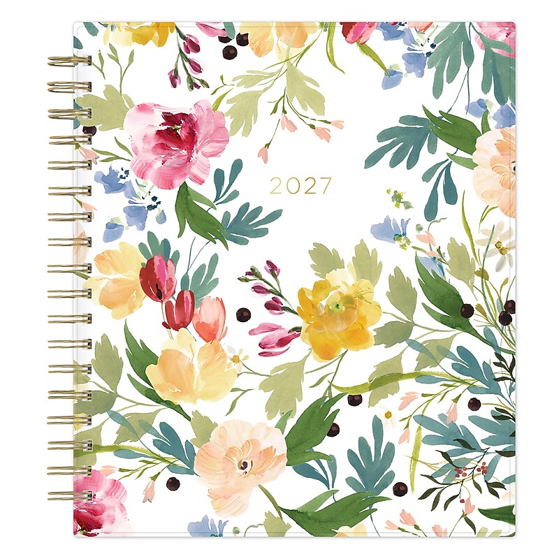 2027 Kelly Ventura Summer Garden 8" x 10" Calendar Year Daily & Monthly Standard Planner, Plastic Cover (158884) image 1
