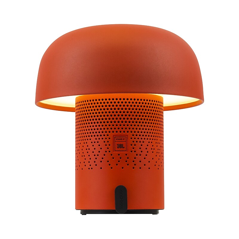 Kooduu Sensa Play 8.5" LED Speaker Lamp with USB Port, Orange (1203-08) image 1