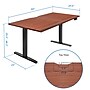 Mount-It! Dual Motor 60"W Electric Adjustable Standing Desk, Hazelnut Brown/Black (MI-18125)~#|#~4DA5749D-D9F2-4EED-8E4A69B369BA9E3C_sc7