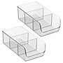 iDESIGN Small Stackable Plastic Storage Bin With Divider, Clear (28312M2)~#|#~4DB2772D-BAE5-4795-ACA3586779292C05_sc7