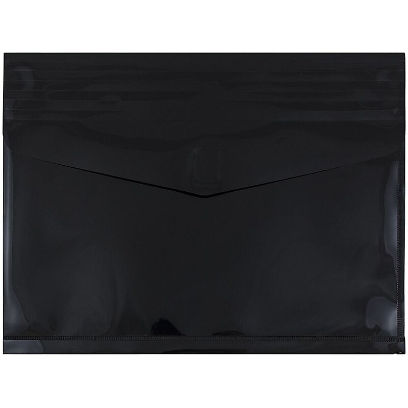JAM Paper Premium Plastic Document File, Letter, Black, 3/Pack (218V2BLX3) image 1