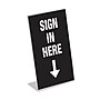 Nu-Dell Clear Plastic Sign Holder, Desktop, 4" x 6", Clear Plastic (NUD35446)~#|#~4DB9639E-B27B-40B3-A455D89050DE9F90_sc7