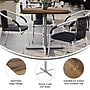 Flash Furniture TopGuard Square Wood Restaurant Dining Table and Base, 36" x 36", Natural/Silver Base (STSQ36NATT3030S)~#|#~4DC5EAB7-B0A9-4D7E-B8BC7C7B9D6C61CF_sc7