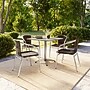 Flash Furniture Lila Indoor-Outdoor 31.5'' Square Table Set with 4 Rattan Chairs, Dark Brown (TLH32SQ020CHR4)~#|#~4DC6E8A0-ADFF-41FE-B0CB4A4C884E4926_sc7