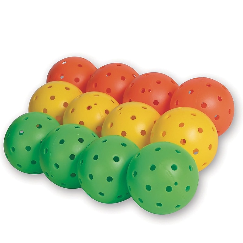 S&S Worldwide 2.9" Pickleball Ball, Assorted Colors, 12/Pack (W13835) image 1
