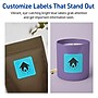 Avery Laser/Inkjet Multipurpose Square Labels, 2.5" x 2.5", Bright Blue, 180/Pack (94104)~#|#~4DC864E5-739A-4990-9FCF2B9A70830561_sc7
