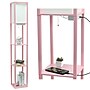 Simple Designs Etagere Organizer 62.5" Floor Lamp with Rectangular Shade, Light Pink (LF1037-LPK-CCLB)~#|#~4DD03D76-425A-415F-8A7E357C3561074E_sc7