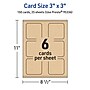 Avery Integrated Cards, 3" x 3", Matte Kraft Brown, 150/Pack (95336)~#|#~4DD0BC61-EDEB-4A98-A55B766B36E96025_sc7