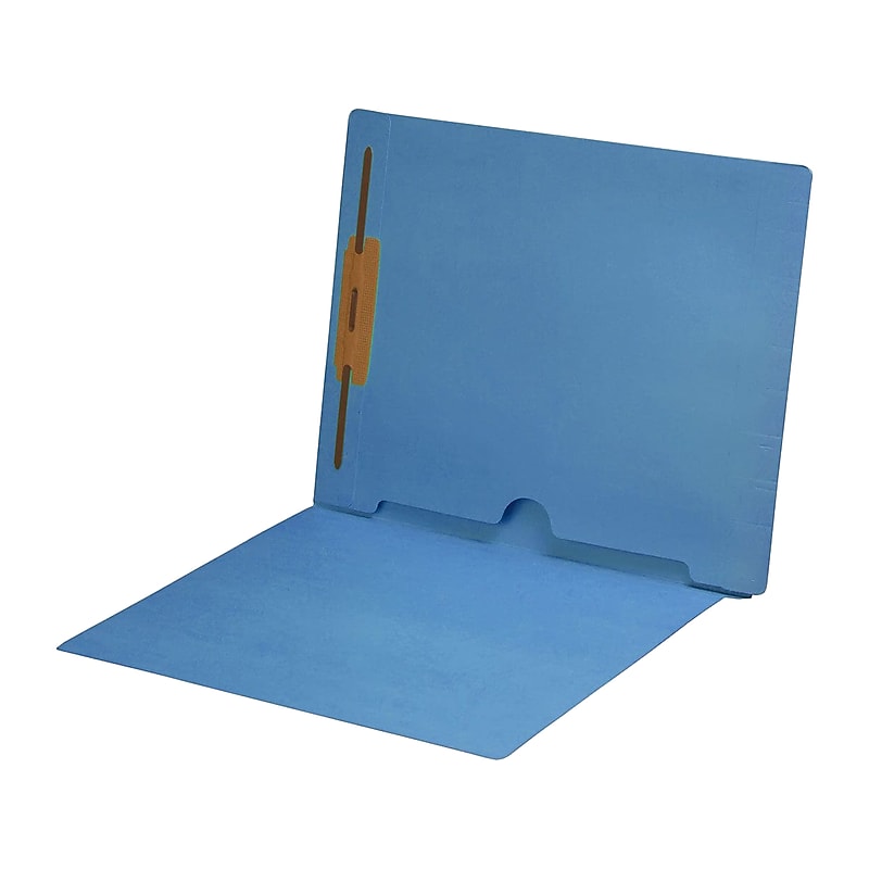 Medical Arts Press End Tab File Folder, Straight Cut, Letter-Size, Blue, 50/Box (S-09018-BLU) image 1