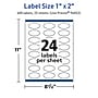 Avery TrueBlock Laser/Inkjet Oval Multipurpose Labels, 1" x 2", White, 600/Pack (94053)~#|#~4DD38EC1-A8C4-411E-9C89228E37A38A79_sc7