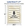 Avery Pearlized Ivory Rectangle Multipurpose Labels, 1" x 7", Ivory, 400/Box (94225)~#|#~4DD5FA76-013F-4298-B3D3D0D5FE250B33_sc7