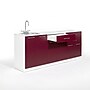 Viva Comfort 36.75'' H x 72" L Medical Cabinet with Left Sink, 6-Doors, 3-Drawers, Claret (902BASE72LSCL)~#|#~4DD6545E-79BD-410A-8C7F27BD07BE48E4_sc7