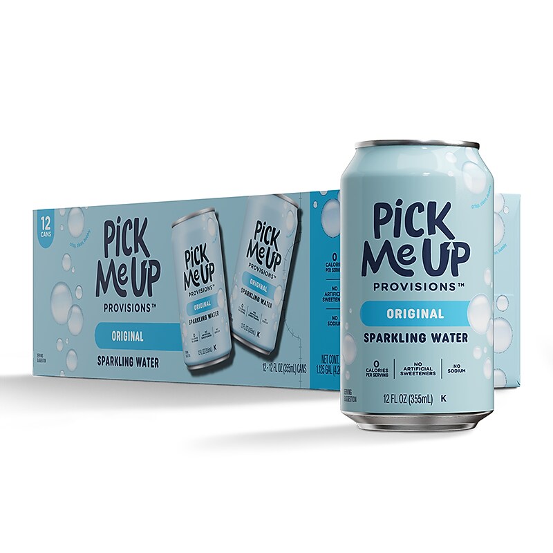 Pick Me Up Provisions™ Original Sparkling Water, 12 oz., 24 Cans/Carton (PM63525) image 1