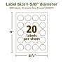 Avery EcoFriendly Laser/Inkjet Circle Multipurpose Labels, 1-5/8" Dia., White, 200/Pack (94507)~#|#~4DD79062-DDE8-4D61-B1FA5EF40CFC9E2D_sc7