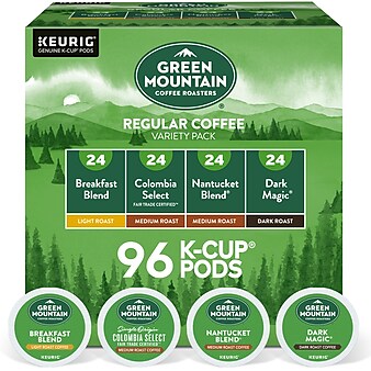 Green Mountain Variety Pack Coffee Keurig® K-Cup® Pods, 96/Carton (GMT6501CT)