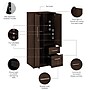 Bush Business Furniture Vista Wardrobe Cabinet with Drawers, Black Walnut (VSS130BWK)~#|#~4DDEAF9B-AEE2-4FEC-ACD9008FF9B045B8_sc7