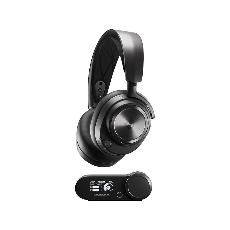 SteelSeries Arctis Nova Pro Wireless Active Noise Canceling Bluetooth Stereo Gaming Over-the-Ear Headset, Black (61521) image 1