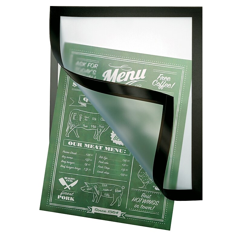 Global Printed Products Blank Indoor Window Sign, 8.5" x 11", Clear, 5/Pack (SPLS-8X11FMP) image 1