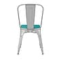 Flash Furniture Perry Indoor-Outdoor Stackable Chair, White with Mint Seat (CH31230WHPL1M)~#|#~4DE8D10C-6988-4FDA-A03A08D747B3C37A_sc7