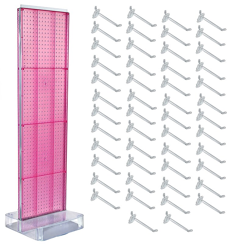 Azar Studio Base 60" x 17" Pegboard Floor Stand, Pink (700770-PNK-6C50) image 1
