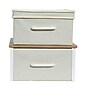 Household Essentials Storage Boxes, Stackable with Coastal Oak Laminate Top, 2/Set (8011-1)~#|#~4DF062C0-C640-4F62-B585AAC73B5DBE0C_sc7