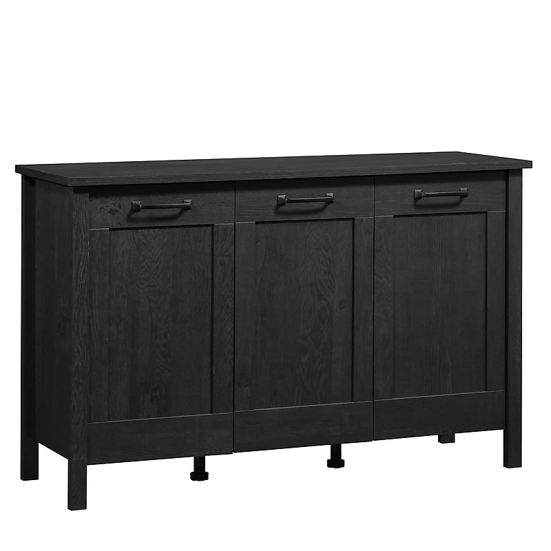 Sauder Select 30"H Storage Cabinet with 4 Shelves, Raven Oak (433978) image 1