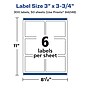 Avery Laser/Inkjet Rectangle Multipurpose Labels, 3.75"  x 3", Glossy White, 300/Box (94248)~#|#~4DF20706-5F59-43B0-867F1F560950DF0F_sc7