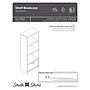 South Shore Step One Narrow 3-Shelf Bookcase with Door, Pure Black (3107652)~#|#~4DF21B16-3EBE-4097-89B058529D24B5D1_sc7