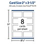 Avery Business Cards, 2" x 3-1/2", Glossy White, 200/Pack (95319)~#|#~4DF45F78-E4B0-4555-A0E0BA65FEEFB05F_sc7