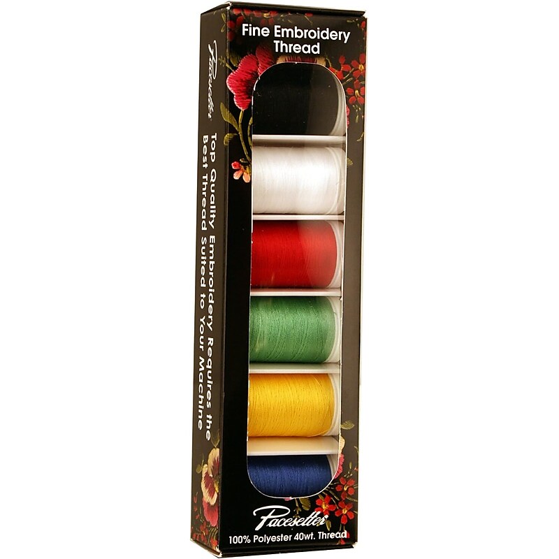 Brother Pacesetter Fine Embroidery Machine Thread, 6/Pack (SAEP706) image 1